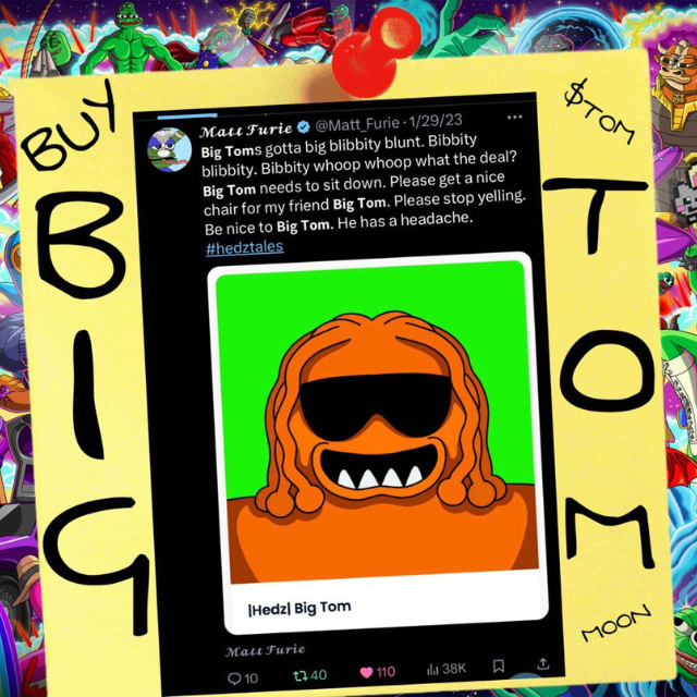 tombymattsol's tweet photo. Meet BIG $TOM
MOVE OVER, BIG TOM IS HERE TO STEAL THE SPOTLIGHT AND RULE THE MEME WRLD

CA 6Coae8TZqfCVjDC8ds9HgQUwsPQwKt2GXHobWRvBjBv9

$TOM LINKS:

https://t.co/0zwazPKiPg
https://t.co/Jk7FISILmR
https://t.co/joYD2R3kmo https://t.co/nbO1uDXqLj