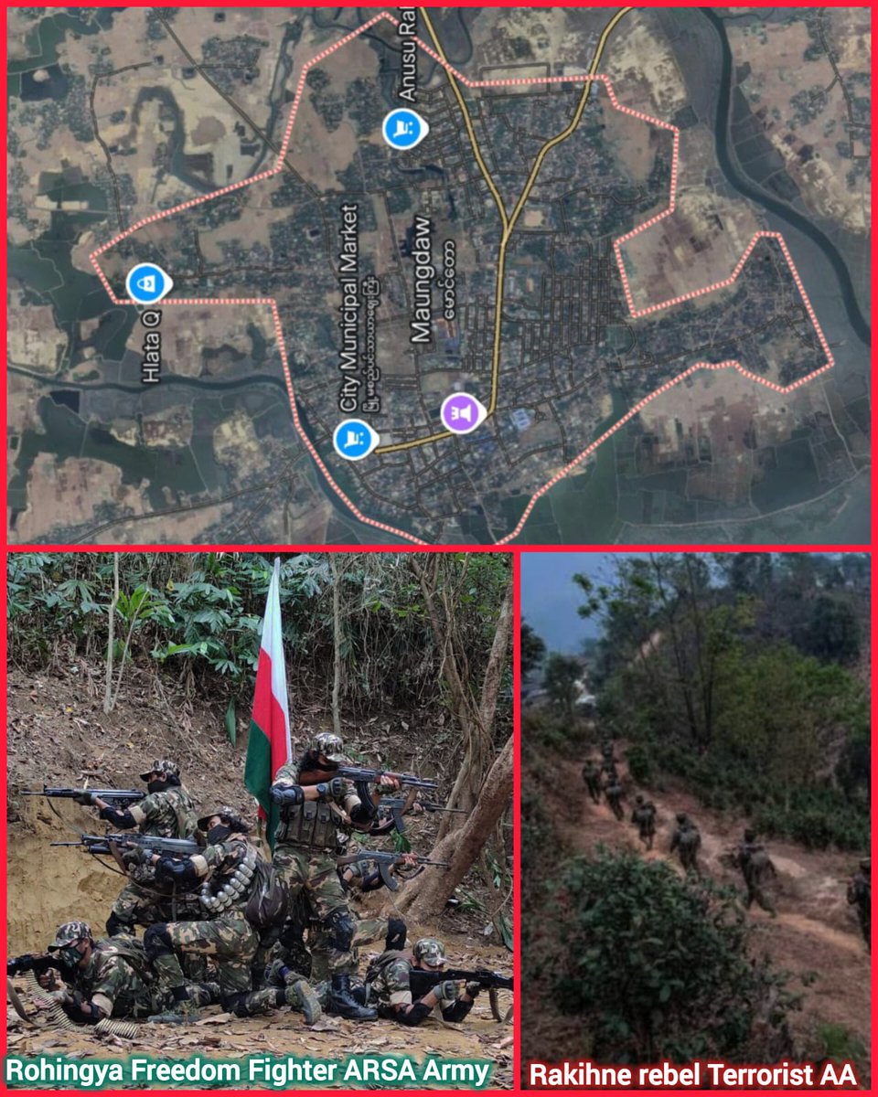 anas_aryan_safi's tweet photo. Pray for our brave freedom fighters, Harkat-ul-Yaqeen (ARSA), as they engage in intense battles against terrorist group AA. Alhamdulillah, over 53 AA members have fallen, and the fight continues. May victory be ours.

#FreeRohingya
#SupportARSA https://t.co/cJnJYaDfVj