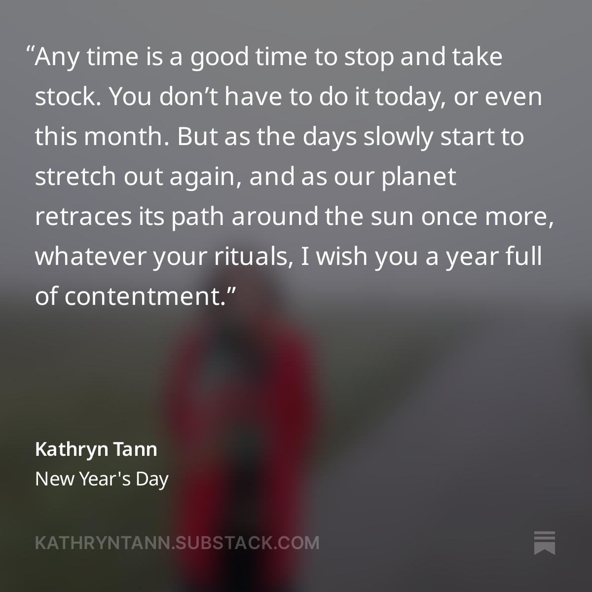 Yesterday's reflections, plus a few small changes to my Substack for the year ahead - AND an essay from the book I published this crazy year of 2024.

Here's to the next 12 months, friends. My gosh it's going to be a big one. 
open.substack.com/pub/kathryntan…