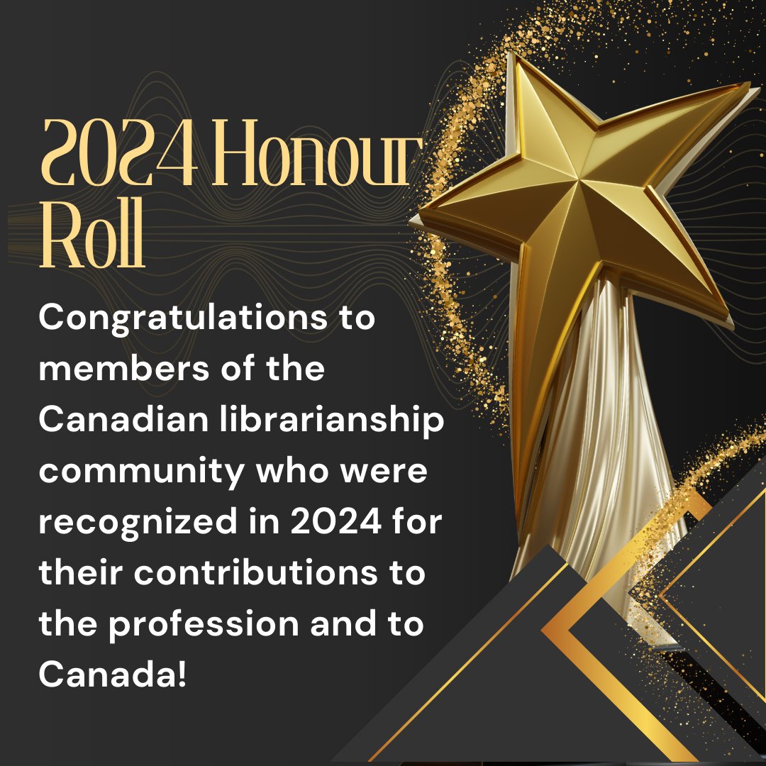 Librarianship.ca (@librarianshipca) on Twitter photo Congratulations to members of the Canadian librarianship community who were recognized in 2024 for their contributions to the profession and to Canada!
librarianship.ca/blog/2024-hono… Congratulations to members of the Canadian librarianship community who were recognized in 2024 for their contributions to the profession and to Canada!
librarianship.ca/blog/2024-hono…
