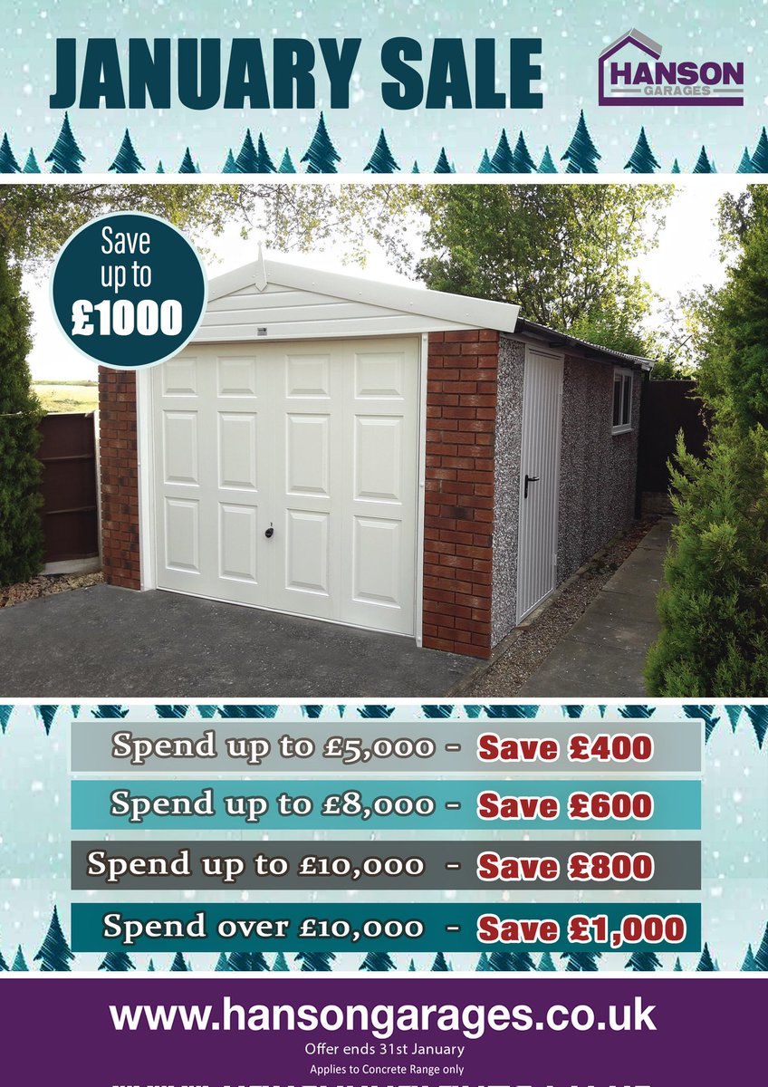 🎉 Happy New Year 🎊 

We're excited to kick it off with an incredible January sale! 🌟 

📞01977 695111
🌍hansonconcretegarages.co.uk 

This fantastic offer ends on January 31st! ⏳

- Applies to the concrete range only 

#JanuaryDeals  #HansonGarages #hansonbuildings