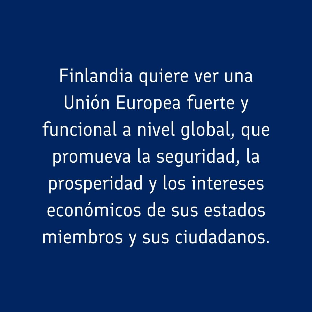 El año 2025 marca el 30 aniversario de Finlandia en la Unión Europea. 

Como parte de la UE, Finlandia fortalece la seguridad y la prosperidad a nivel global. 🇫🇮🇪🇺