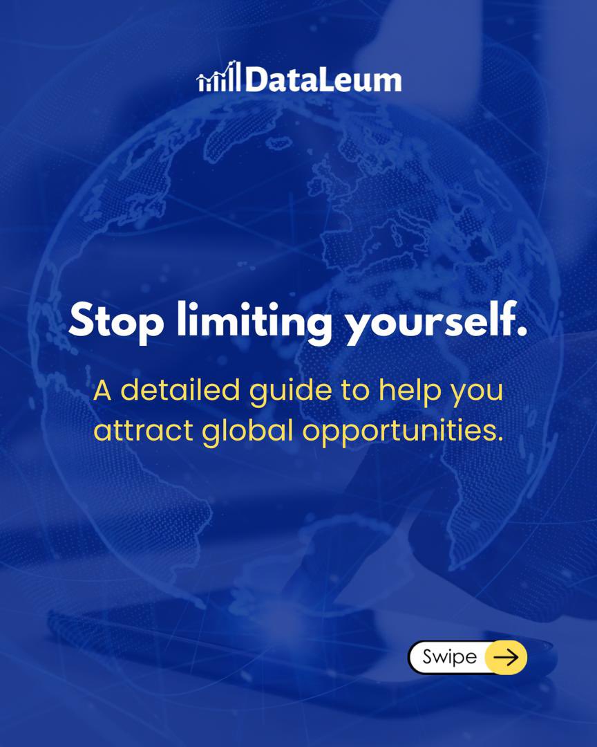 dataleum's tweet image. Global visibility opens doors to endless opportunities ๐.
This year, stop limiting yourself. 
 #dataanalyticstraining
#dataanalyticsclasses
#dataanalyticsinlagos #dataleum
#dataleumexperience