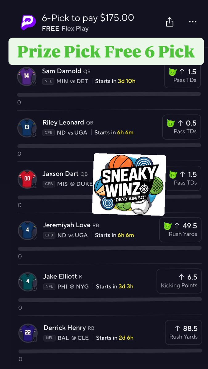 Free 6 Pick. Let’s Eat 🙏🏽