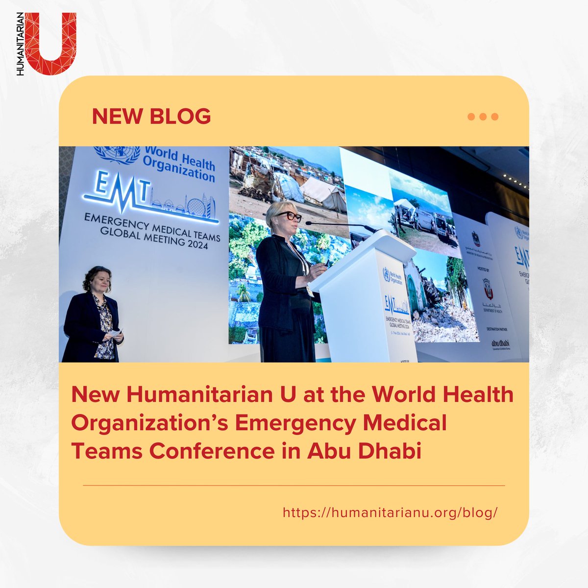 Humanitarian U joined global health leaders in Abu Dhabi for the WHO Emergency Medical Teams Conference. 

Learn how we’re advancing humanitarian training and emergency response! 🌟

Read more: nextgenu.org/humanitarian-u…