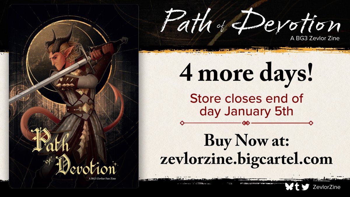 Path of Devotion: A BG3 Zevlor Zine (archived) tweet media