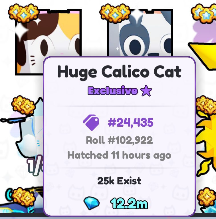 🐱Huge Calico Cat Giveaway🐱 (Pets Go)

Requirements:
-Follow <a href="/jaydenpool20/">BlueDino</a> and <a href="/HazEmpire69/">HazEmpire</a> 
-Like &amp; Retweet
-Comment your roblox username

Ends in 3 days after I come home from vacation!