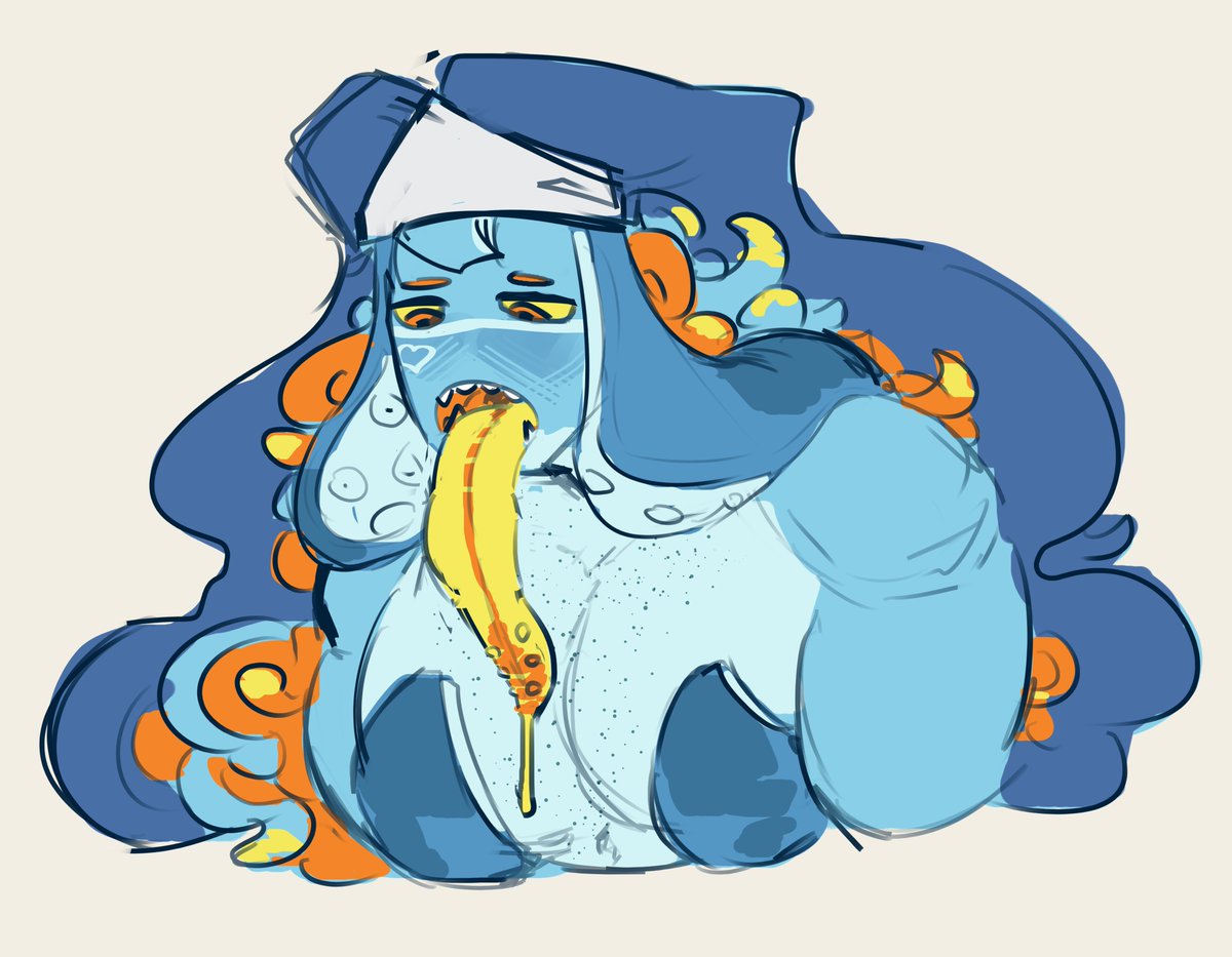 PyrFuelo's tweet photo. Yaki with sharp teeth and a long tongue with suctions at the tip https://t.co/z21ZWGLazr