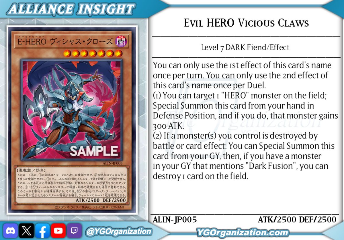 I'm going to have to build two variants of Evil HERO decks. One with Neos,  the other with Malicious Edge