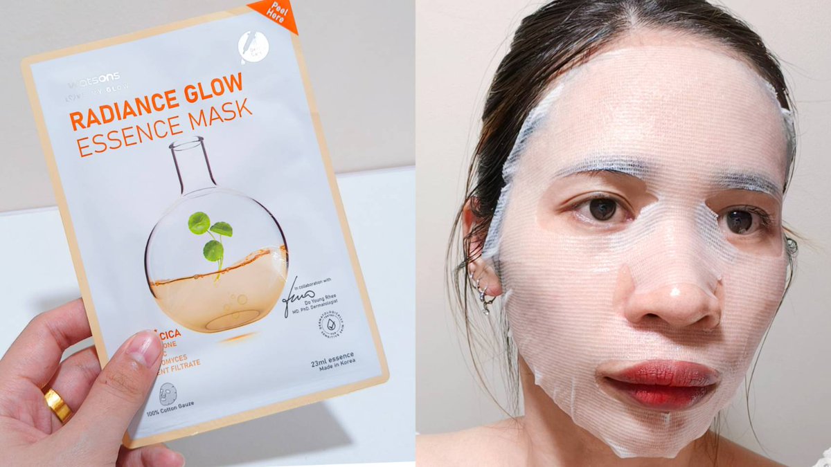 อยากผิวดีแบบด่วน❗ แนะนำให้มาส์กหน้าบ่อยๆ นี่เลยจะมาแชร์มาส์กใน Watsons ที่ตุนไว้ มาส์กของวัตสันเค้ามีหลายสูตรให้เลือก แต่หลักๆที่ใช้บ่อยจะเป็น 2 ตัวนี้ 💚🧡

🧡 Radiance Glow Essence Mask เอสเซ้นส์ให้มาเยอะดี ฉ่ำๆ แผ่นมาส์กบางแนบหน้าดีมาก เทกเจอร์แบบตาข่ายคือฟินดีอะ ใครผิวหมอง ผิวโทรม แนะนำตัวนี้เลย มาส์กแล้วผิวใสขึ้น ดูสดใสมีชีวิตชีวา ดูฉ่ำโกลว์สุขภาพดี ต้องลอง❗