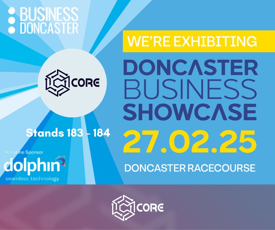 CORESoftwareUK's tweet image. 📣7 weeks to go until we are exhibiting at the Doncaster Business Showcase on the 27th February... Come and visit us there on stands 183 -184... #DNShowcase2025 #expo #espprojects #coresoftware
