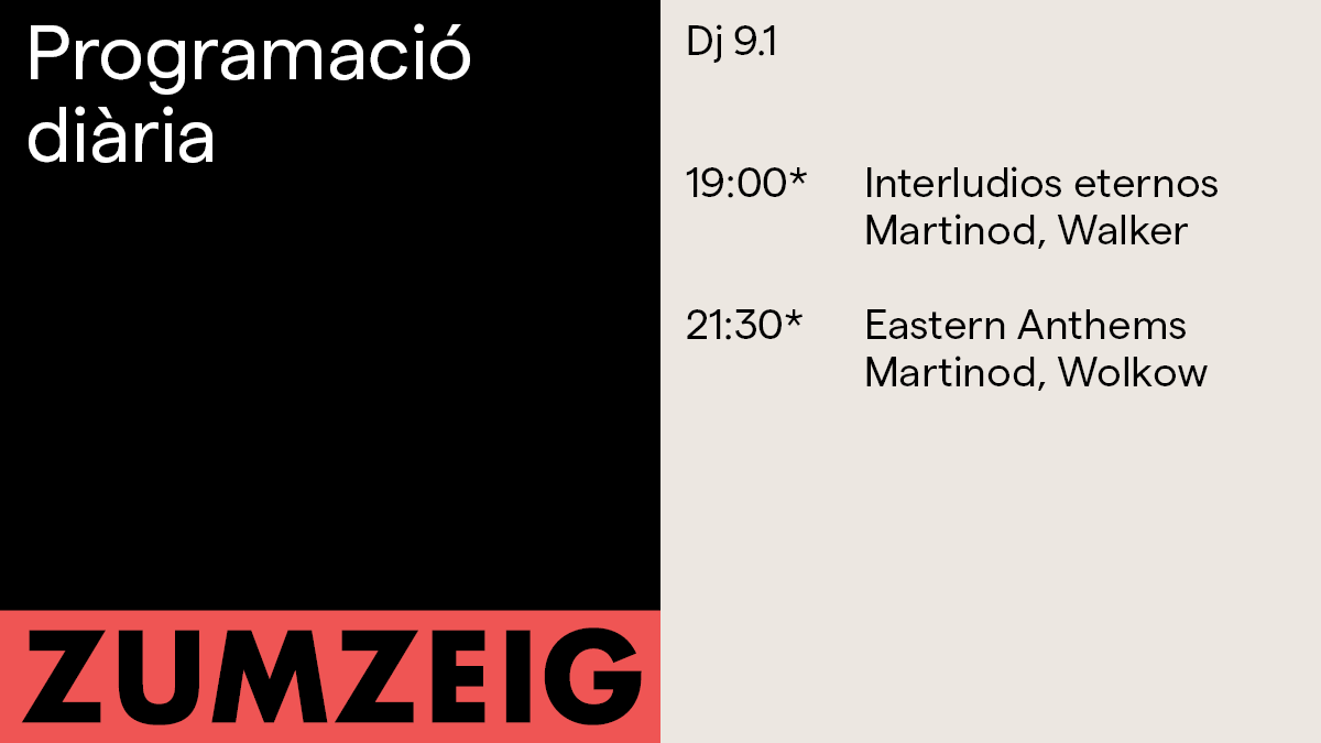 Dijous🐛

#InterludiosEternos Sobre la fràgil relació entre allò humà i allò natural🦋
#EasternAnthems Una correspondència cinematogràfica sobre el poder de la naturalesa🎥

🎟️bit.ly/3rBezuG