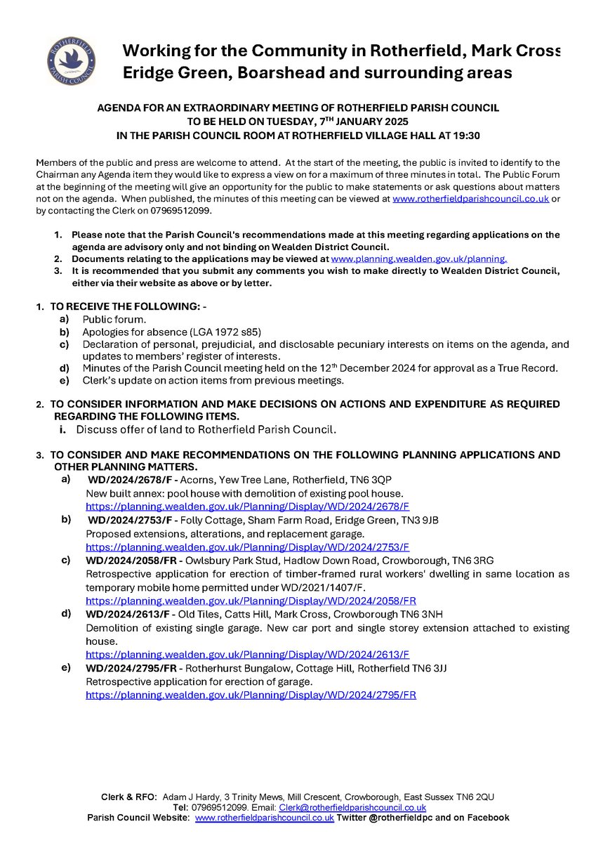 Rotherfield PC tweet media