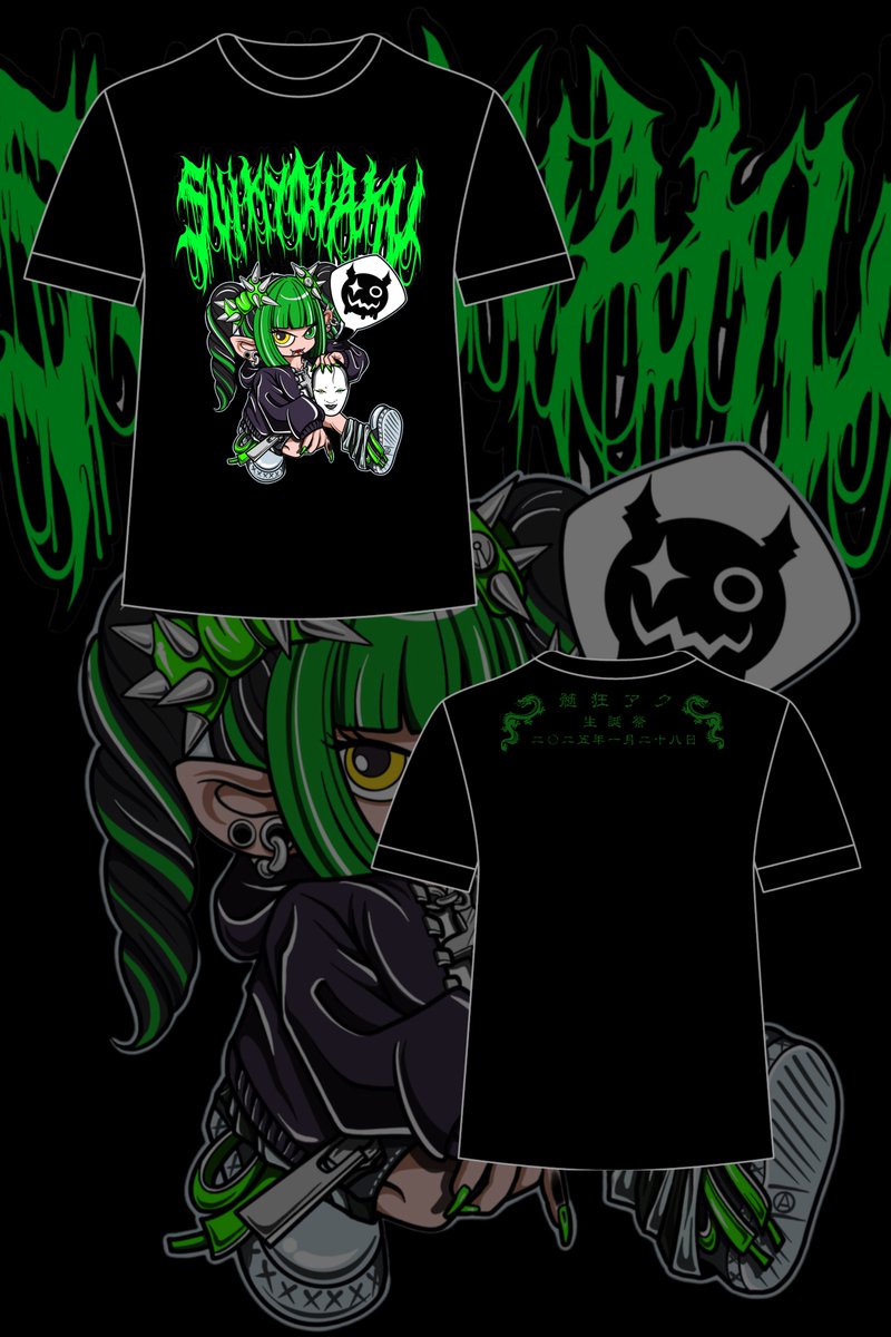 マザリ 死ヰメロアンチ 生誕祭 Tシャツ マザリ一周年単独公演 『 呪詛