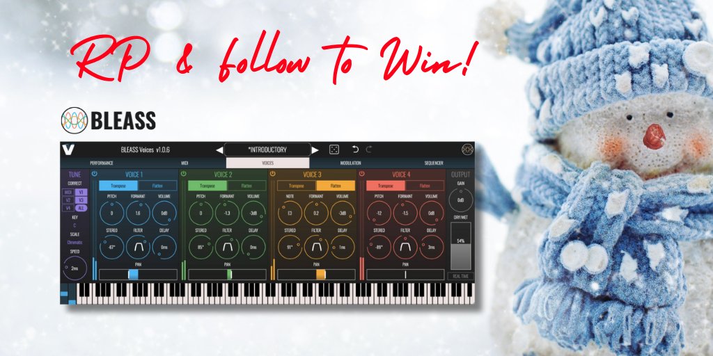 plugindeals's tweet photo. REPOST &amp; FOLLOW @plugindeals and @BLEASSapps to WIN the BLEASS Voices plugin offered by BLEASS 🎅 

🎄 https://t.co/yCztdKL6i0  

1 Winner chosen January 3 https://t.co/K6WHjnlaWo