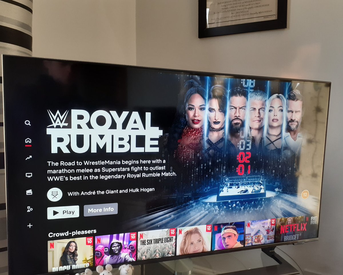 WWE could not have asked for more from the Netflix hype machine: this image appeared on the home page this morning and the event doesn’t take place for more than four weeks.