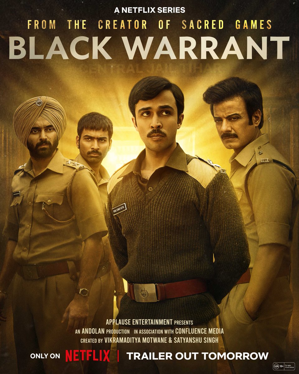 Iss jail ka sach aur jailer ki taqdeer, dono badalne wale hain 🙌
Based on certain real events, Black Warrant Trailer - out tomorrow.

#BlackWarrantOnNetflix