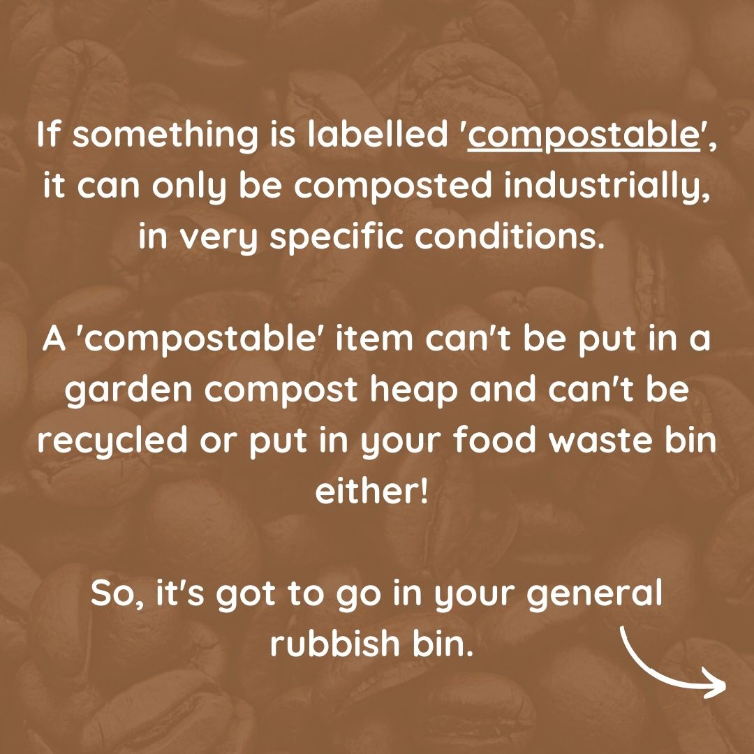 HertsWasteAware's tweet image. If something is labelled '#compostable', it can only be composted industrially, in very specific conditions. 

Find out more by flicking through these images ➡️

Find out more here: hertfordshire.gov.uk/services/recyc…