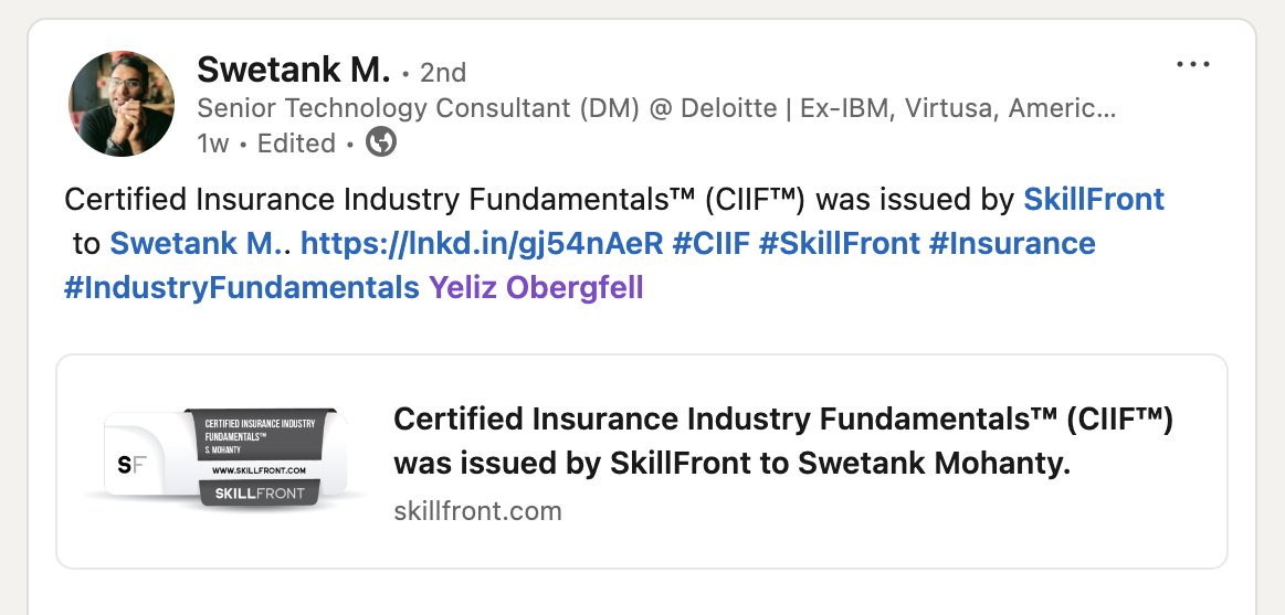 As <a href="/SkillFrontCom/">SkillFront</a>, skillfront.com, we congratulate our amazing students, and their valuable accreditations for their successful Training and Examination Programs.