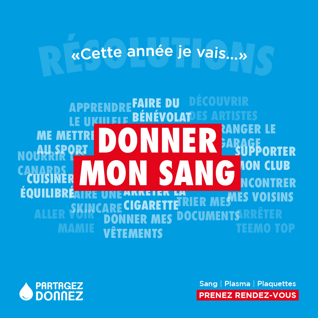 Ajoute le don de sang à ta liste des bonnes résolutions ! C'est simple et tout de suite réalisable 😉
Bloque ton premier RDV de l'année !
dondesang.efs.sante.fr/trouver-une-co…