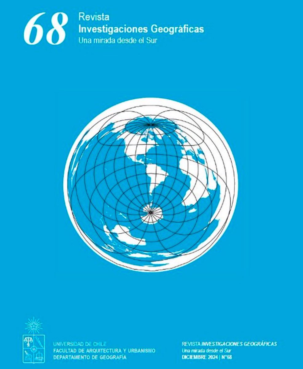 🌎NUEVO NÚMERO SEMITEMÁTICO - 68 “Triple crisis planetaria: una mirada desde la justicia ambiental” 🎉 editado por la Dr. Pamela Smith y la Dr. Eugenia Gayó. Ocho artículos componen el número y podrán revisarlos aquí 👉🏽 investigacionesgeograficas.uchile.cl <a href="/MundoFAU_uchile/">FAU U. de Chile</a> <a href="/GeoUchile/">Depto Geografía🌎 - UChile</a>