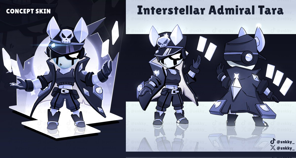 snkky_'s tweet photo. INTERSTELLAR ADMIRAL TARA 💫🌌
Tara, the interstellar admiral, rules space with unmatched power, teleporting, creating radiant clones, and weaponizing star maps to destroy threats and uphold cosmic harmony

#BrawlStars #BrawlStarsArt #ConceptArt https://t.co/PE6rND84xT