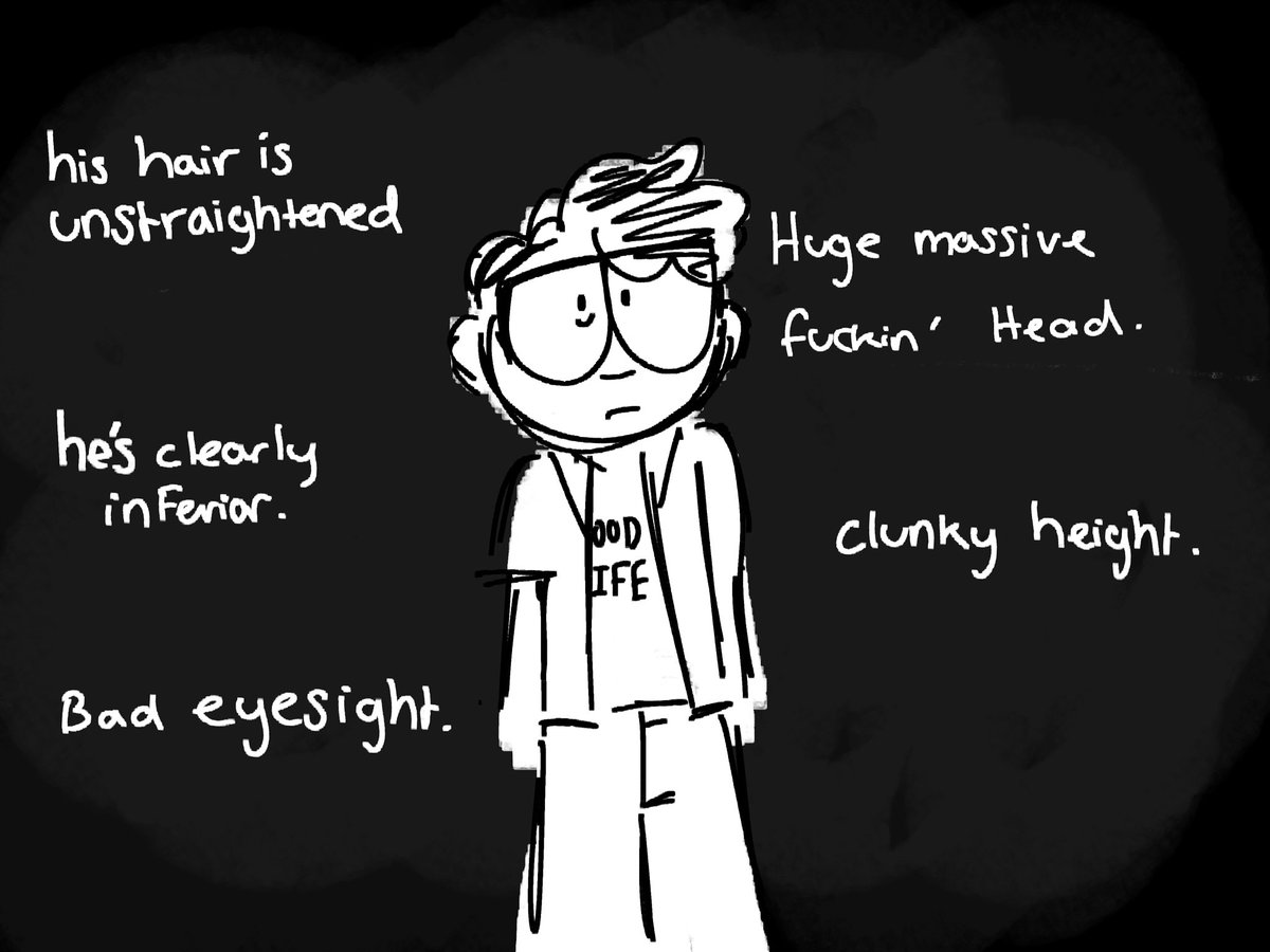 Jellydpt's tweet photo. And if we analyse what she says about Walker ( a boy born using her clone dna—> the dna she took from the scientist when she was born as an alien egg) 

Other than changing sex, she has made herself smaller, more proportionate and removed her eye problems https://t.co/jvyJCY5vtE