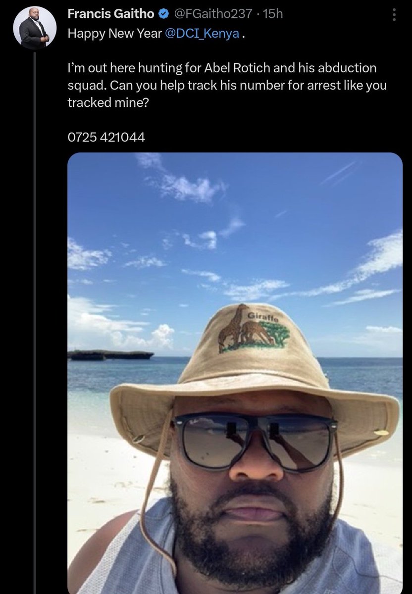 Gaitho nailed it here😂😂😂😂😂😂😂😂😂😂😂😂😂😂😂He said he is busy searching for the person who abducted Yoko and his brother Rony Kiplangat no wonder DCI are on his neck😂😂😂😂😂I stand with Gaitho.