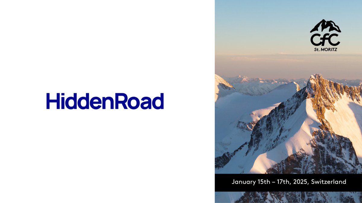 Welcome @hiddenroadhq! 🤝 Michael Higgins, International CEO, will discuss  emerging tech reshaping financial markets at CfC St. Moritz. Is crypto  joining liquid asset classes or charting its own path? ❄️ #cfcstmoritz