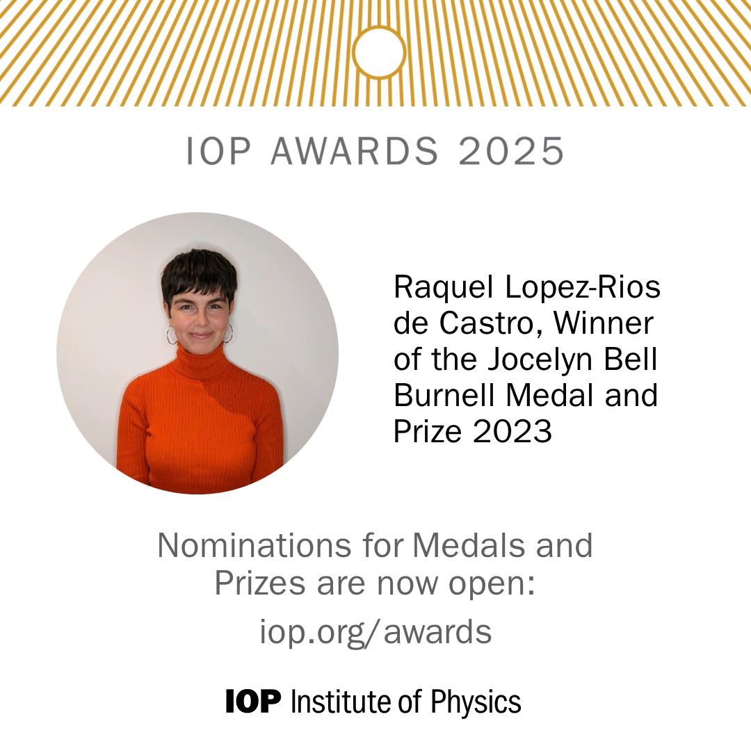 🌟 Celebrating excellence in physics! 🌟 

Nominations are open for the Jocelyn Bell Burnell Medal and Prize as part of the #IOPAwards25! The Award recognises women making significant contributions to physics, supporting others in the field, and driving inclusivity. In 2023, the