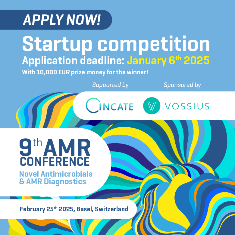 📢 Countdown to the Startup Pitch Competition application deadline !

🗓 Application deadline: January 6, 2025
📍 Live competition: February 25, 2025, at 6pm CET at the #AMR Conference in Basel

 What are you waiting for? Apply now!

Info &amp; application incate.net/amrconfapply/