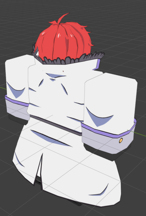 first time making both hair and a face. i think it turned out pretty well. please hire me <a href="/GomuDev/">Anime Adventures</a> 😔
#roblox #robloxstudio #RobloxDevs #blender #animeadventures