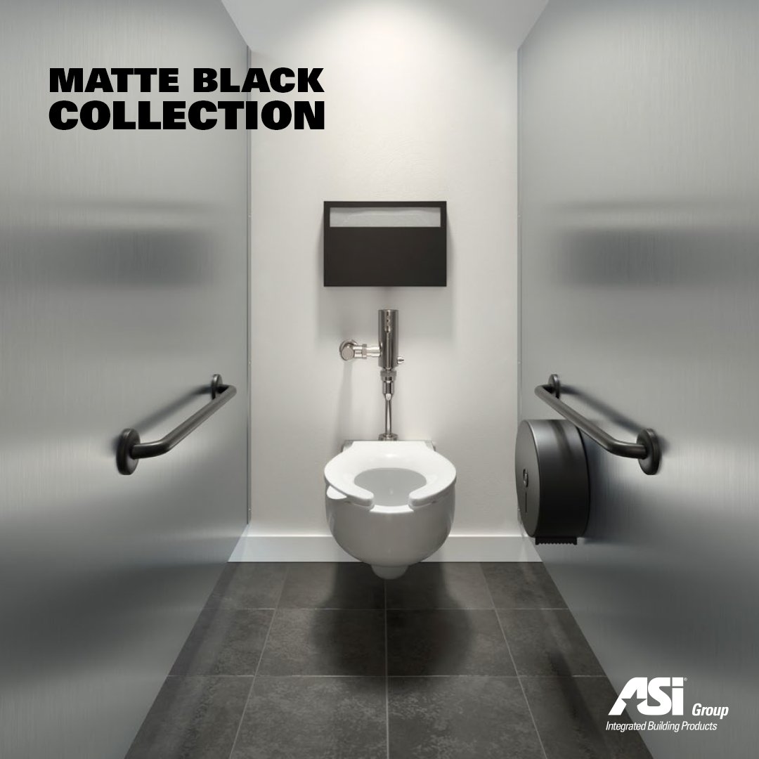 AsiGrp's tweet image. ASI’s Matte Black Collection a chic alternative for modern washrooms

The boldness of the black powder coating creates an air of sophistication, while the subtlety of the matte finish exudes warmth.  

Embrace intelligent design: 
americanspecialties.com/collection/mat…

#buildingsolutions
