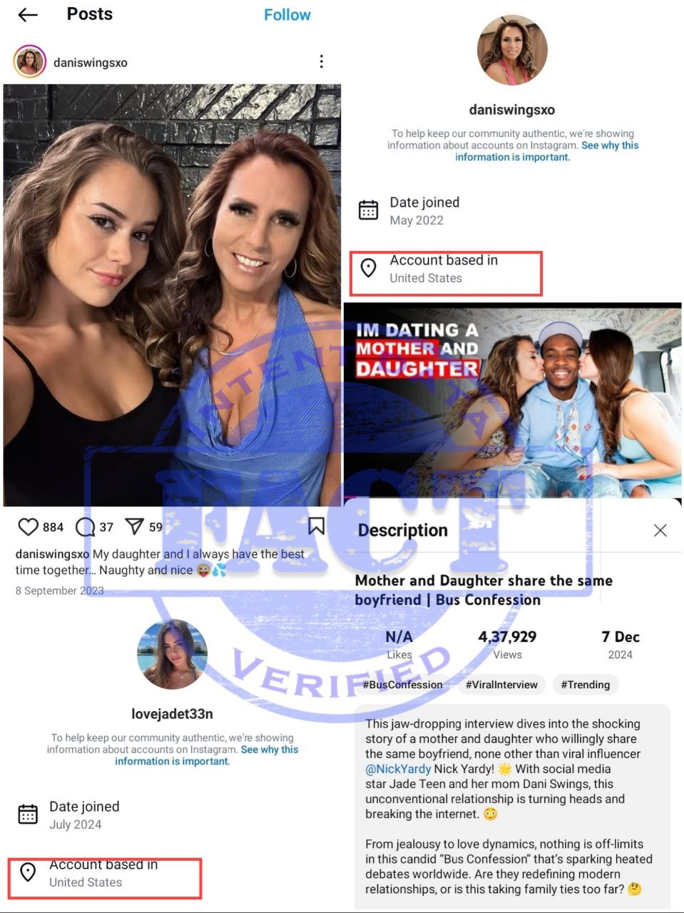 D-Intent Data on X: they are both from the United States. The postcard  actually features OnlyFans star, adult content creator Jade Teen, and her  mother, Dani Swings, and its unrelated to any