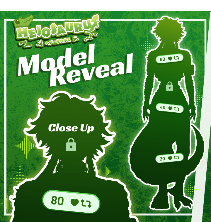 👋🐊 HEJ! HEEEJ!! 👋🐊

૮ ˙Ⱉ˙ ა <[ Announcement time!!! ]

🦖IT'S FINALLY TIME FOR A MODEL REVEAL!!!! 🦖

❤︎ + ↻ TO UNLOCK THE MODEL

TIME TO GO FULL POWER IN BEING A REPTILE!!!

🎨 : @/zrakyy

#ModelReveal #vtuber #VTuberUprising #VtuberID