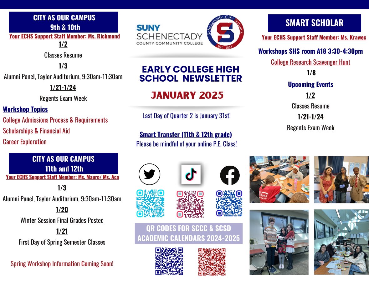 Here is the January 2025 ECHS Newsletter! 🗞️