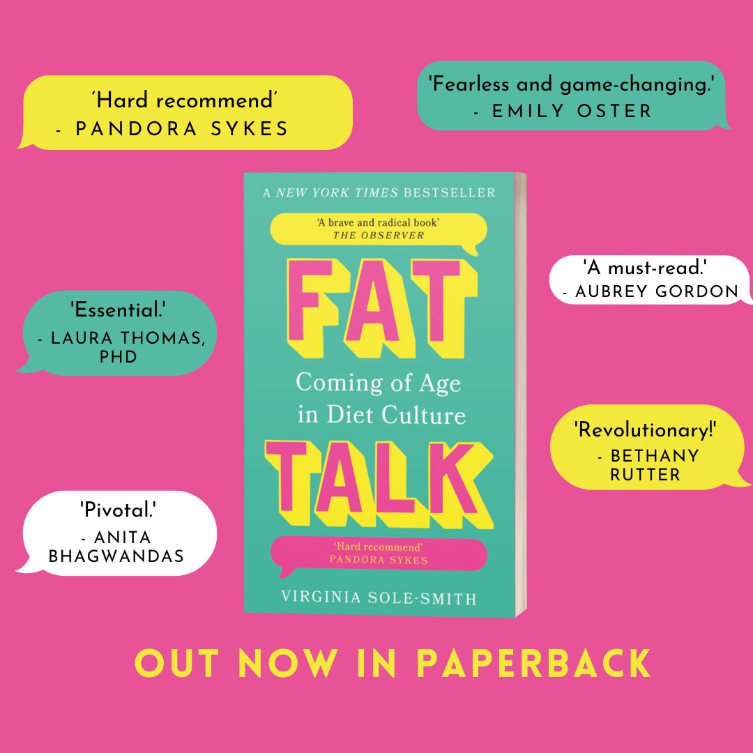 Ithaka Press (@ithakapress) on Twitter photo Here to change the way you talk about food, weight, and self-worth. Forever.
#FatTalk by <a href="/v_solesmith/">Virginia Sole-Smith</a> is out now in paperback! Here to change the way you talk about food, weight, and self-worth. Forever.
#FatTalk by <a href="/v_solesmith/">Virginia Sole-Smith</a> is out now in paperback!