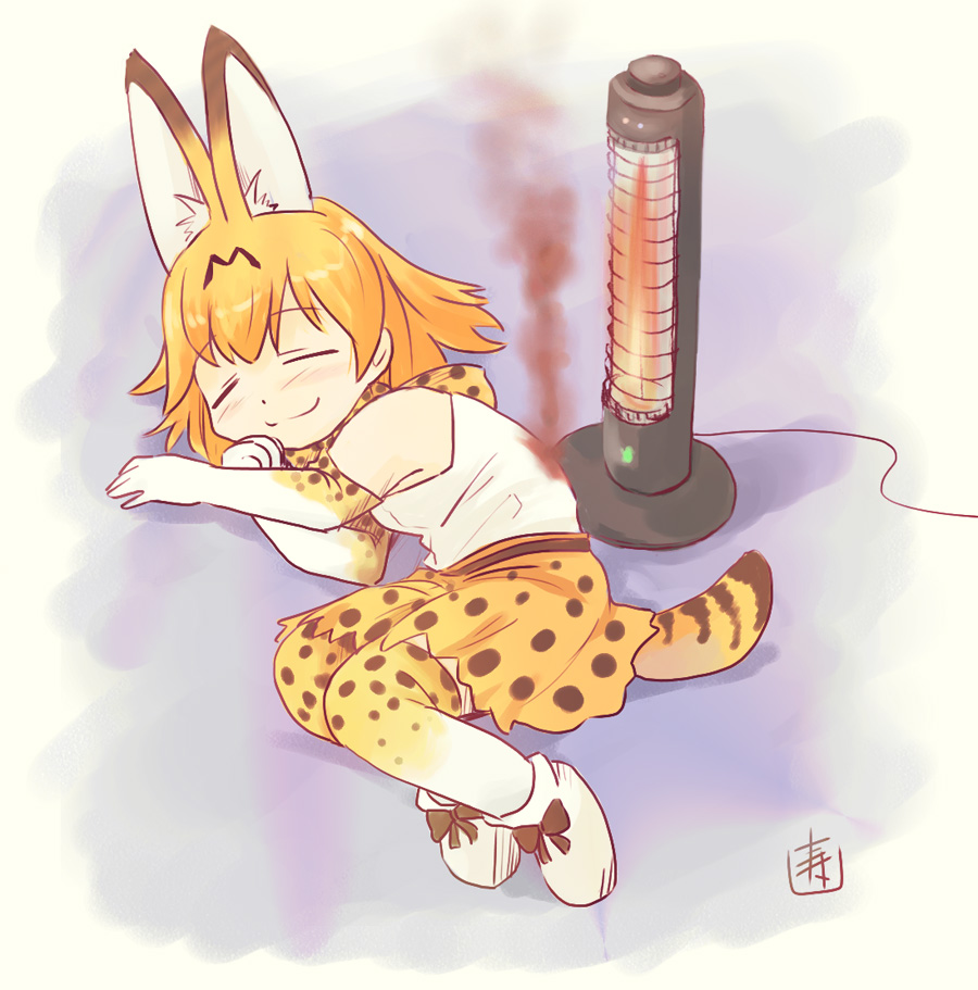 keikotobuki's tweet photo. 冬のサーバルちゃん https://t.co/NEzO1aPZyA