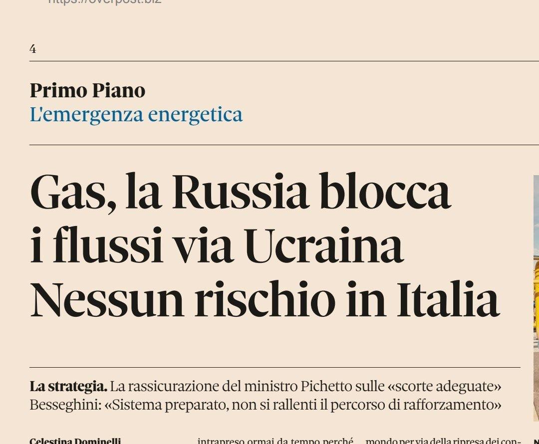 Non è la Russia 🇷🇺 che ha bloccato il transito, è la merdosa Ukraina 🇺🇦 che blocca il passaggio.

Pennivendoli 🤮 di quart'ordine, viscidi vermi servi del regime.

👇👇👇