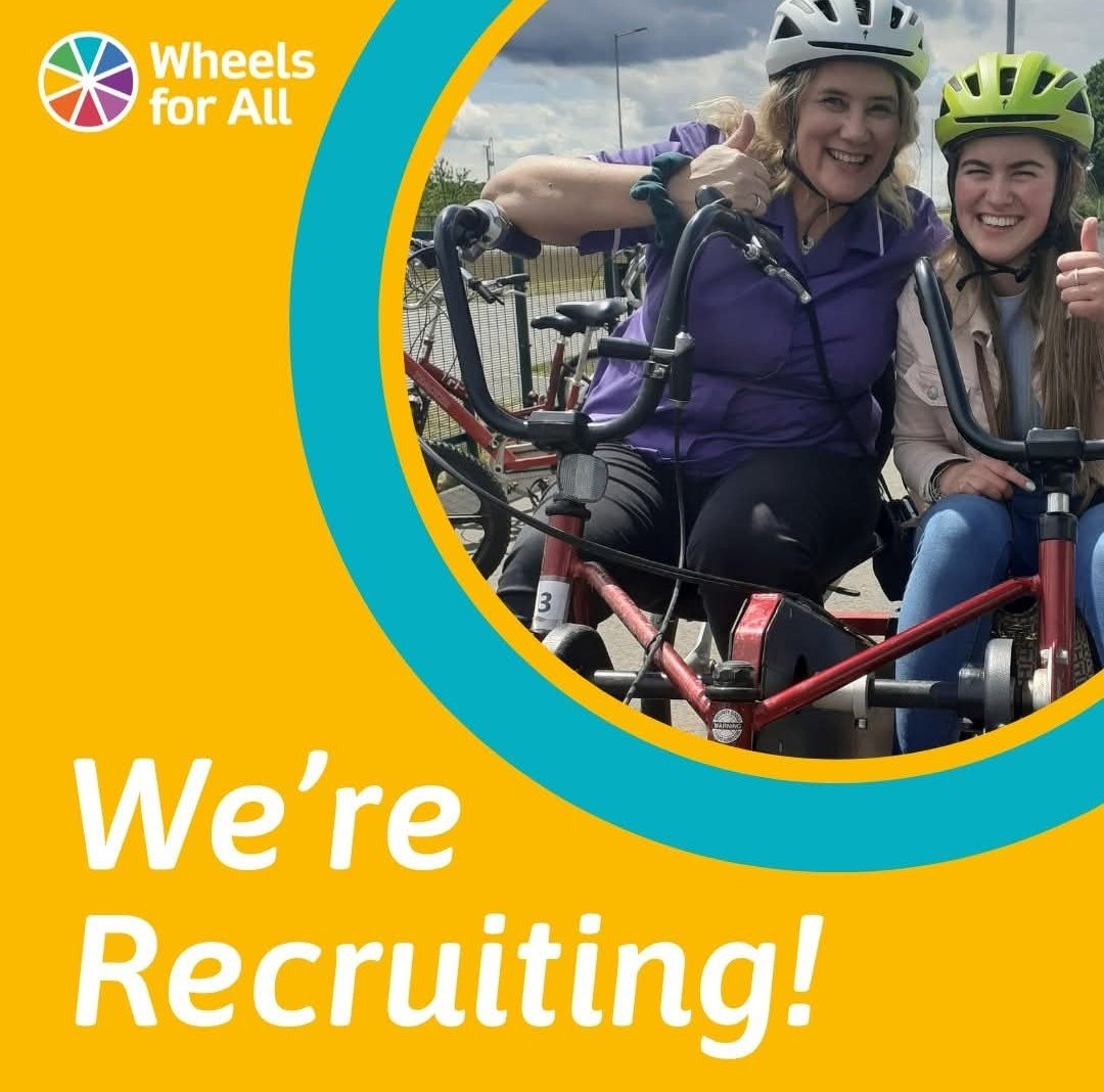 Wheels For All South (@wfasurrey) on Twitter photo We are looking for a Sessional Worker to join our team at Wheels for All #Epsom
Are you passionate about making a difference in your community? Do you ❤️ the idea of transforming lives through inclusive cycling ?
Contact philippa.curphey@wheelsforall.org.uk to find out more! We are looking for a Sessional Worker to join our team at Wheels for All #Epsom
Are you passionate about making a difference in your community? Do you ❤️ the idea of transforming lives through inclusive cycling ?
Contact philippa.curphey@wheelsforall.org.uk to find out more!