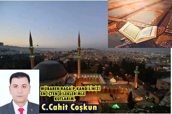 Mübarek Regaip Kandiliniziı en içten dileklerimle, kutlar, hayırlara vesile olmasını Cenabı Allah'tan dilerim.  Mübarek Regaip Kandilininin Ülkemize, Milletimize, Devletimize ve Memleketimize  hayır, uğur, barış, huzur ve Mutluluk getirmesini Cenabı Allah'tan temenni ederim.