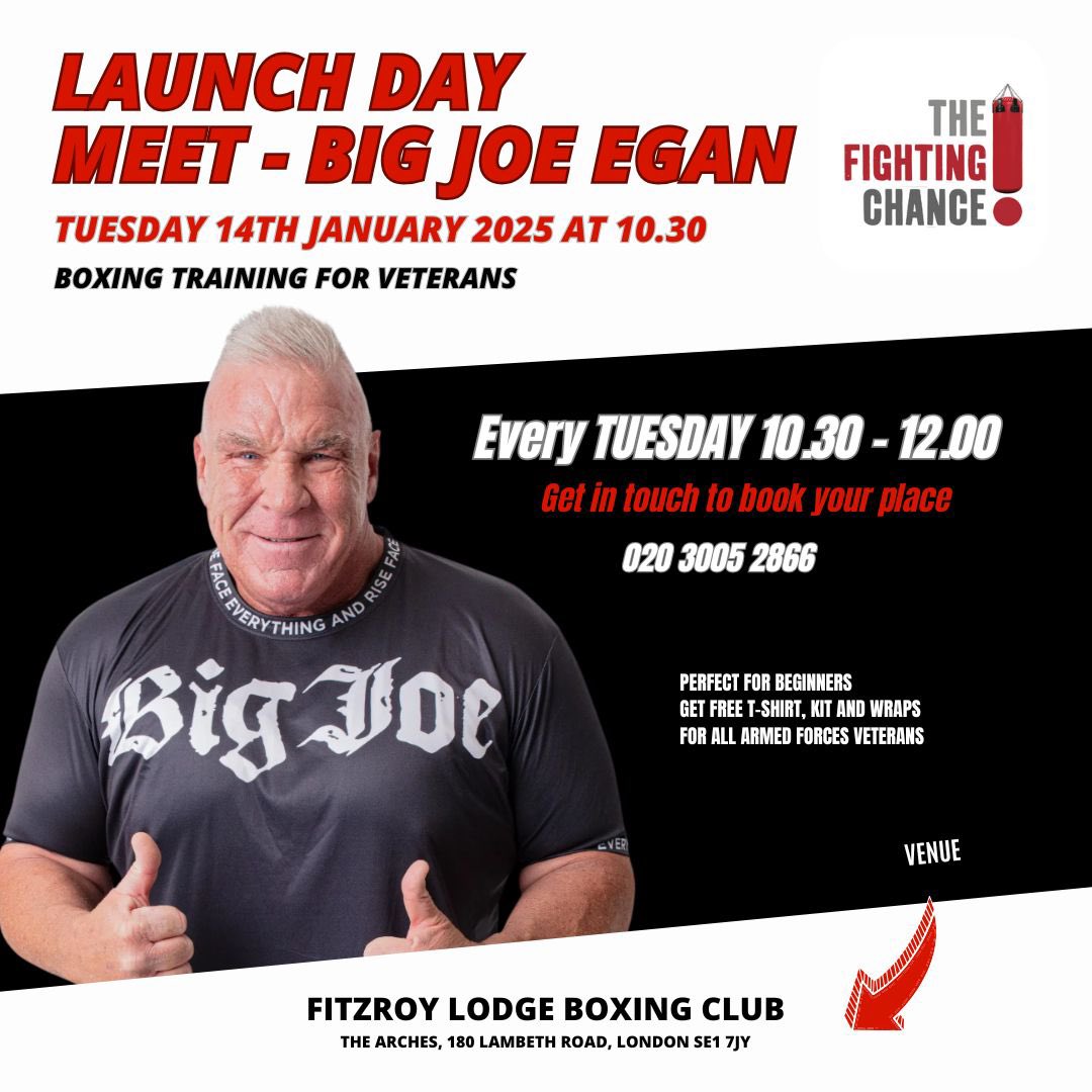 TheFightingCha1's tweet photo. We’re launching our Thrive Together - Out Of Your Corner project on Tuesday 14th January at @FitzroyLodge. Special Guest @BigJoeEgan kicks off the programme. https://t.co/mxMcBXlGaj