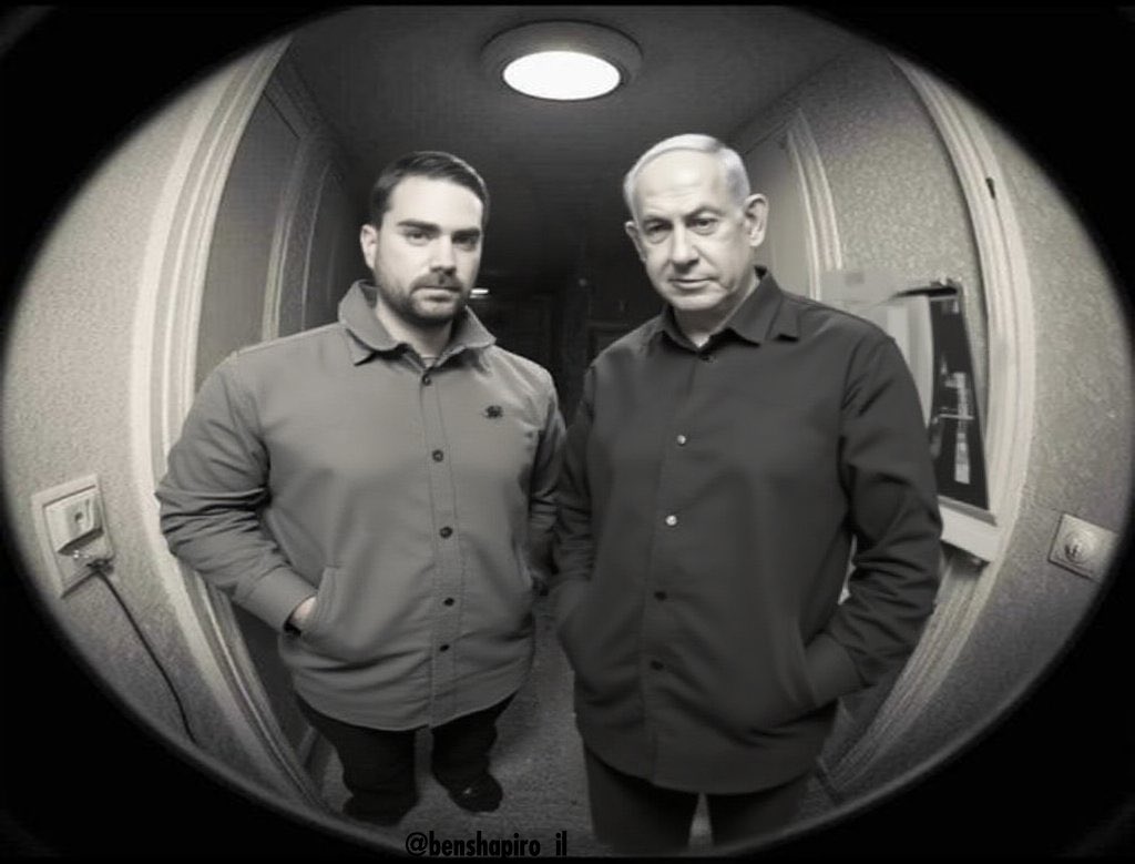 ben shapiro &amp; net and yahoo waiting at elon's door to drag him on a tour to auschwitz (2024-01-19)