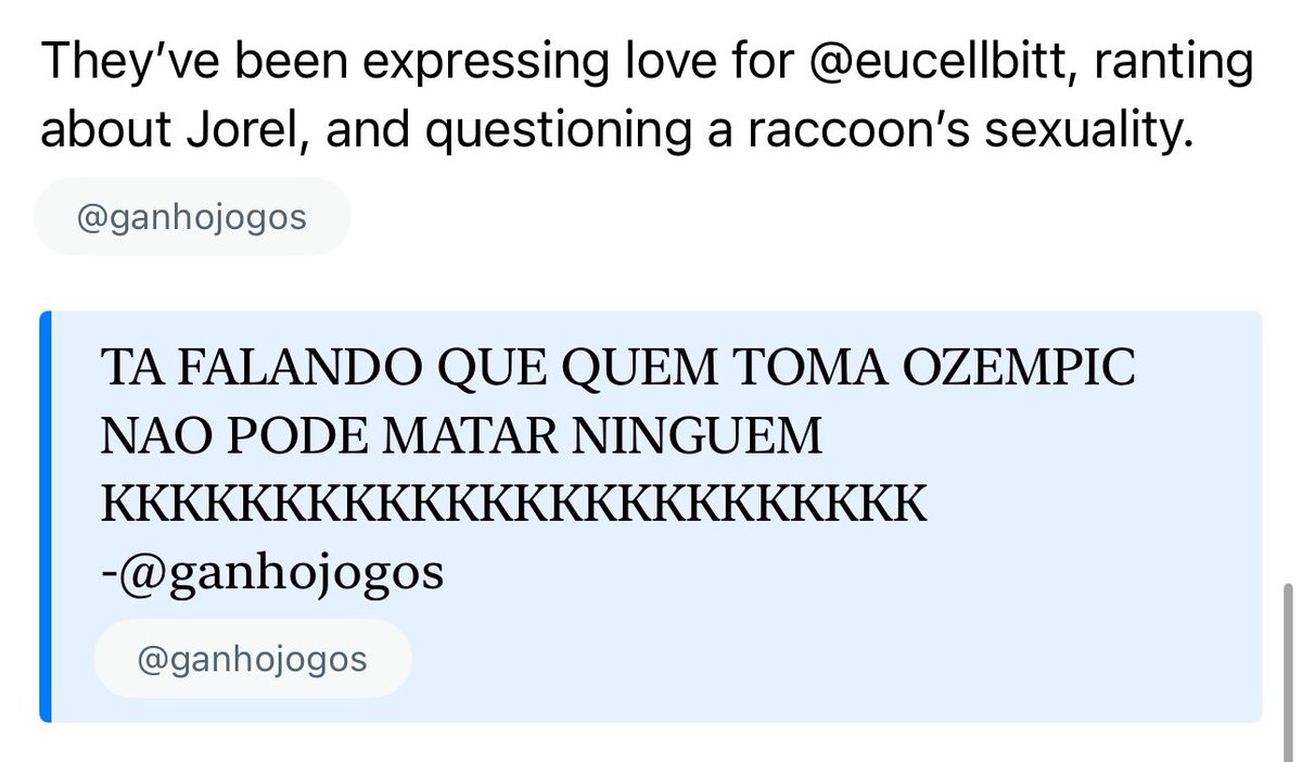 "questioning a raccoon's sexuality" TO RINDO MUITO