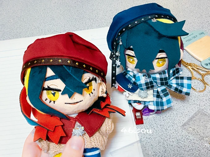 本体の調整もできたからおそろいの服作ってるまだアタリだけな感じだけど並べたら可愛くなりそうかも、、、