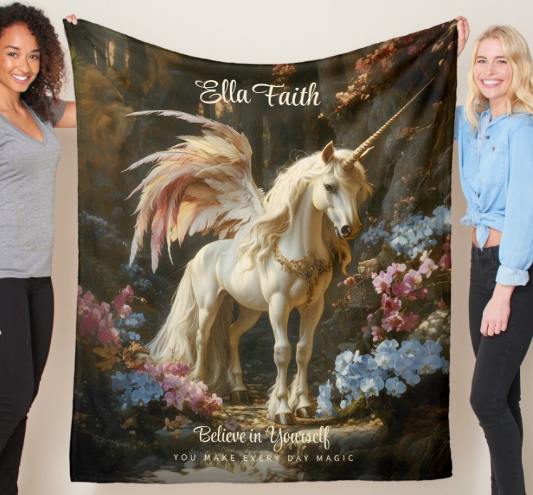 MooseDisco's tweet image. Unicorns + cozy fleece = the perfect spring vibe. I’ve loved creating these blankets for my #Zazzle shop. Check this one out here: zazzle.com/z/aqdmrckr?rf=… 🦄✨ #CozyVibes #FantasyGifts #UnicornVibes #EquineArt #FairyTaleHorse #WingedHorse #UnicornWorld #GreekMythology #zazzlemade
