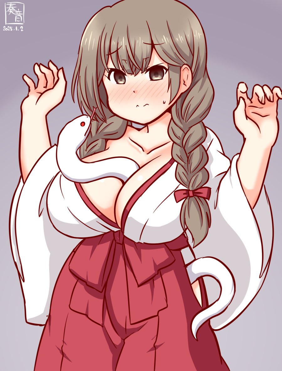 「いえ、そこはヘビ用の部屋ではなく、格納庫…」

#艦これ版真剣お絵描き60分一本勝負_20250102
#神州丸 