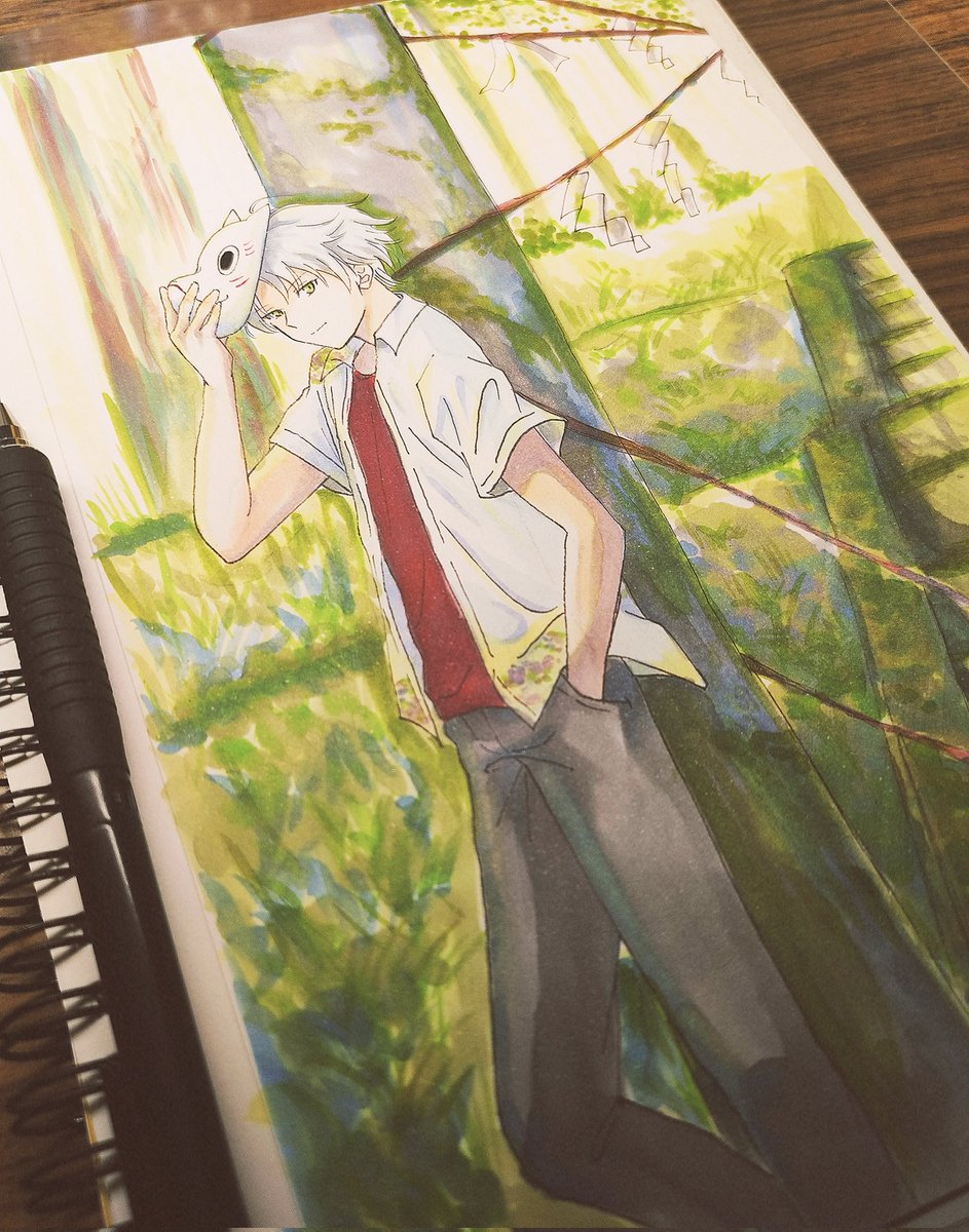Zen_skytabi's tweet photo. 夏の思い出
 #蛍火の杜へ  #イラスト https://t.co/9hfZ90EzNR