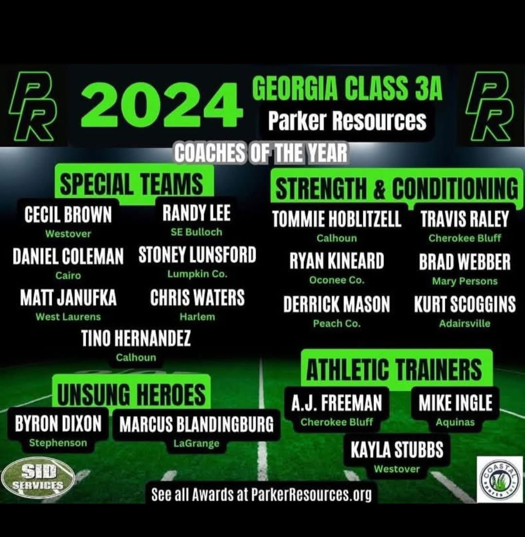 Congratulations to <a href="/KurtScoggins/">AHS Strength and Conditioning</a> for being recognized by PR for being a 2024 Strength &amp; Conditioning Coach Of the Year! We appreciate all he does for ALL athletes at AHS!

 <a href="/ParkerResources/">Parker Resources</a> - thank you for your work in recognizing coaches across the state! <a href="/Adairsville306/">Adairsville Athletics</a>