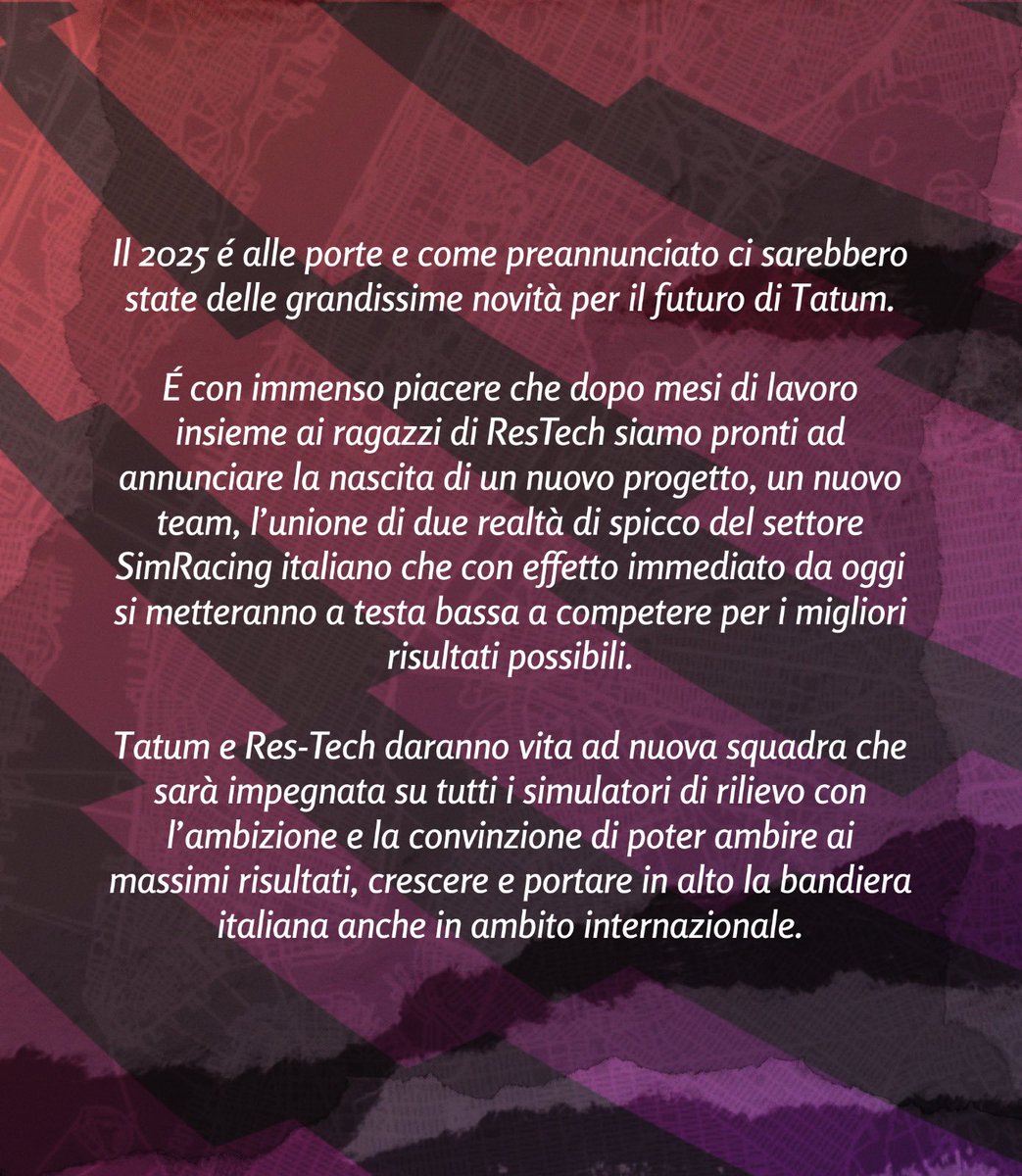 Un nuovo inizio.
A new beginning.

#TatumResTech #Tatum #Restech #esports #motorsport